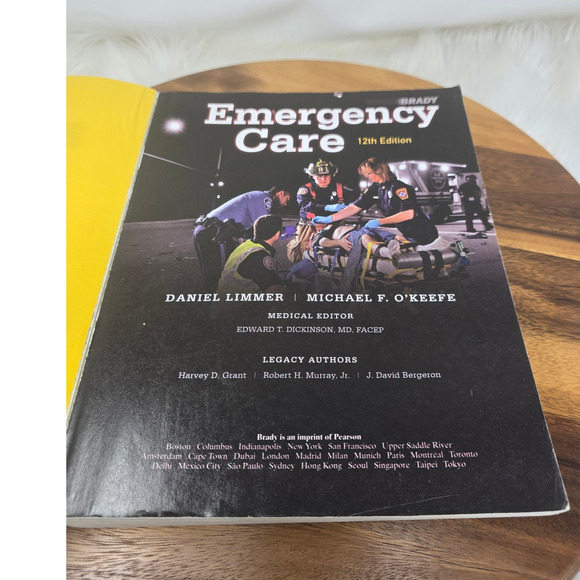 Pearson Limmer O'Keefe Dickinson Emergency Care 12th Edition Medical Book - Picture 2 of 8